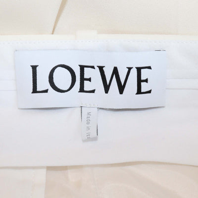 Loewe Cream Viscose Anagram Embroidered Straight Leg Trousers