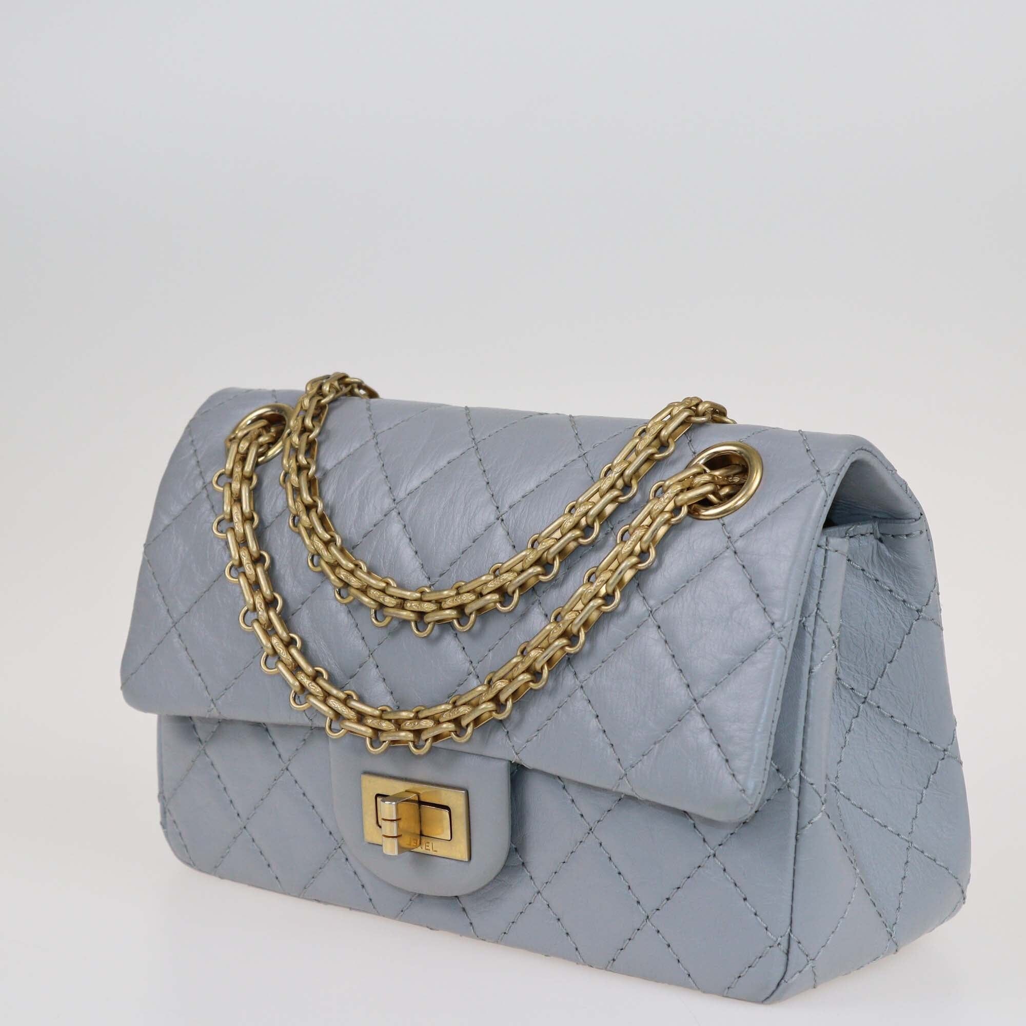 Chanel Grey Quilted Aged 224 Reissue 2.55 Flap Bag Bags Chanel 