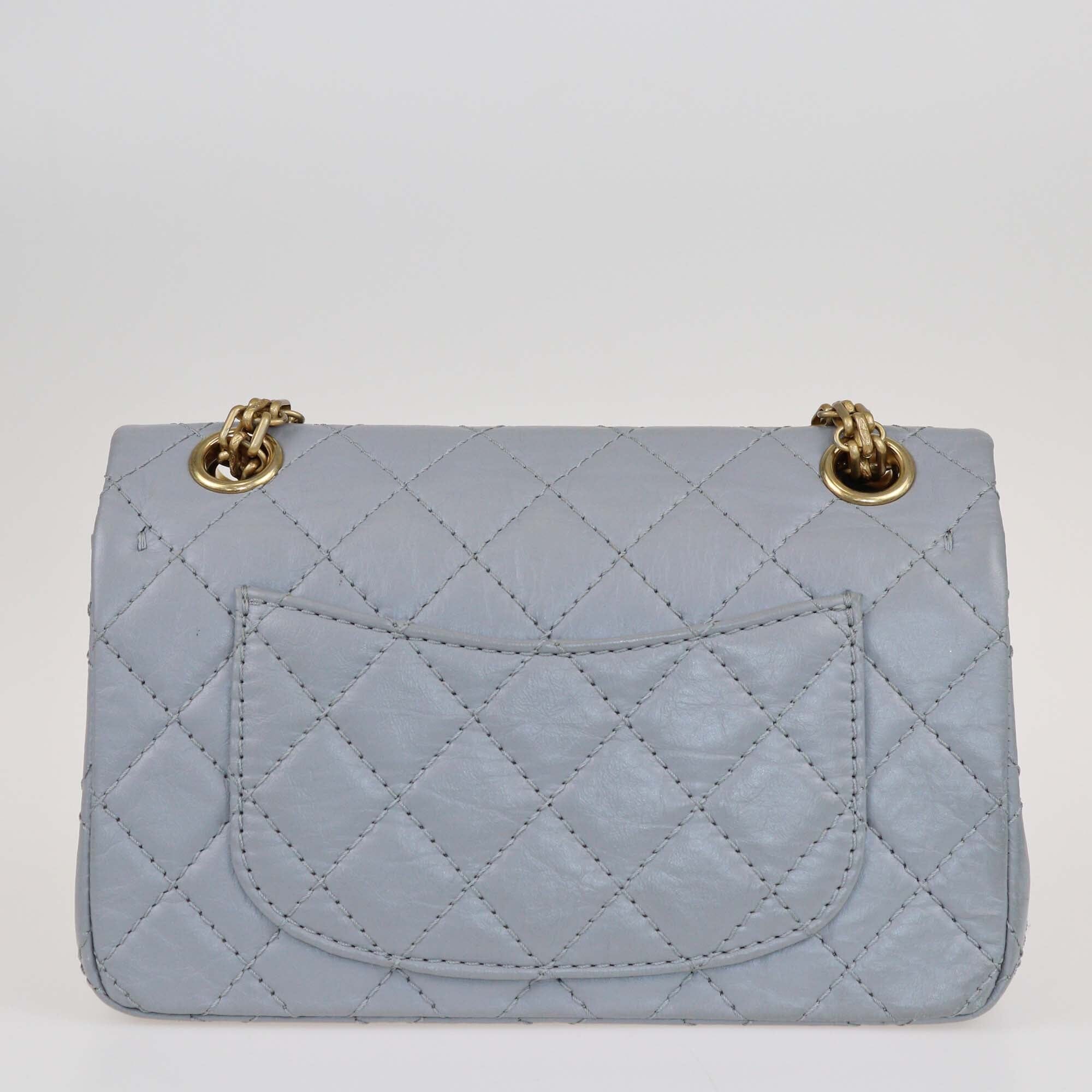 Chanel Grey Quilted Aged 224 Reissue 2.55 Flap Bag Bags Chanel 