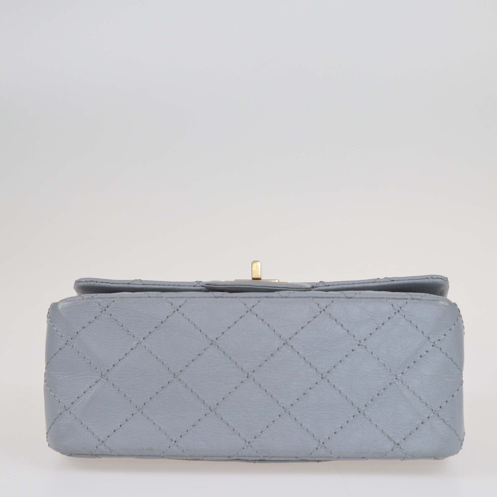 Chanel Grey Quilted Aged 224 Reissue 2.55 Flap Bag Bags Chanel 