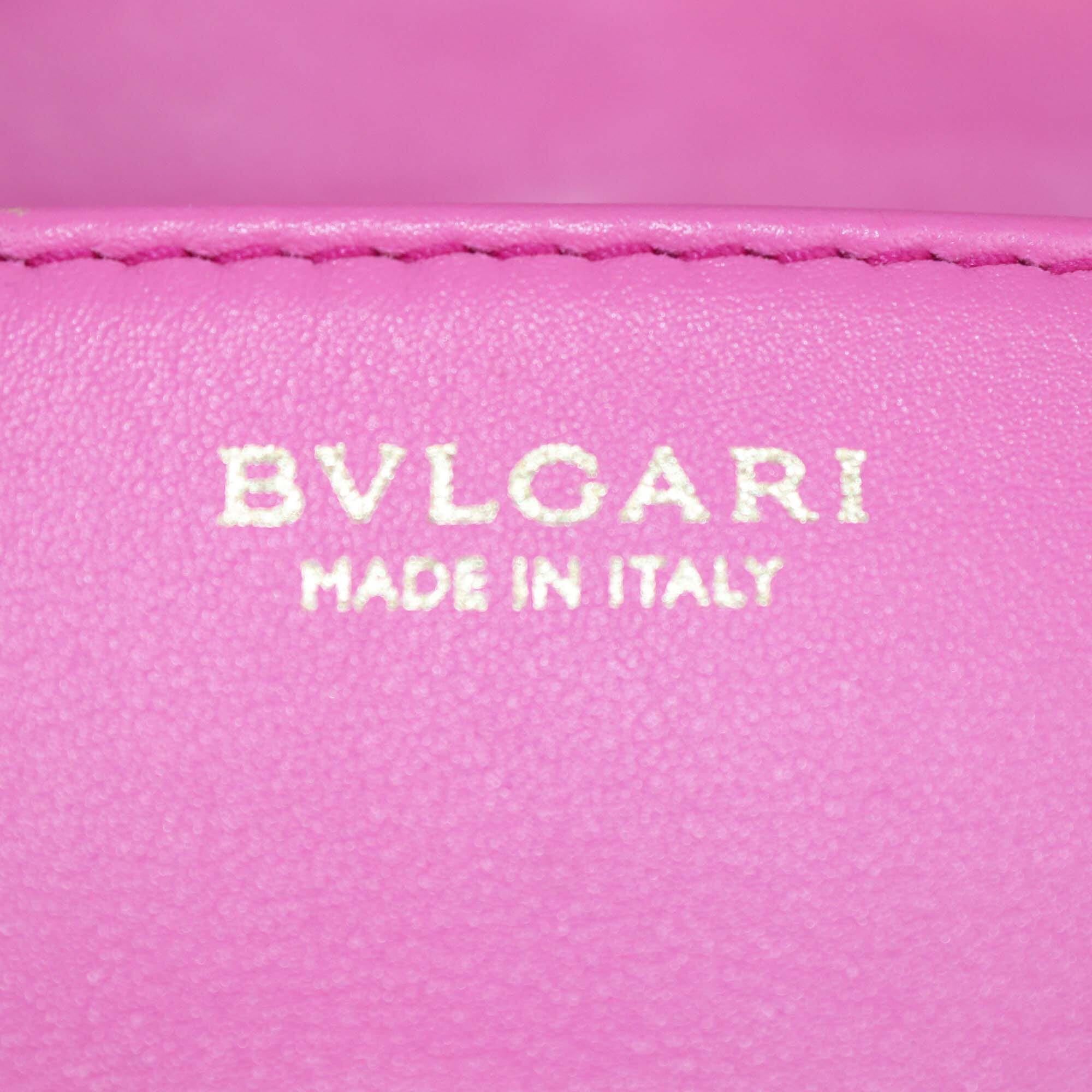 Bvlgari Fuchsia Matelasse Micro Serpenti Cabochon Bag Womens Bvlgari 
