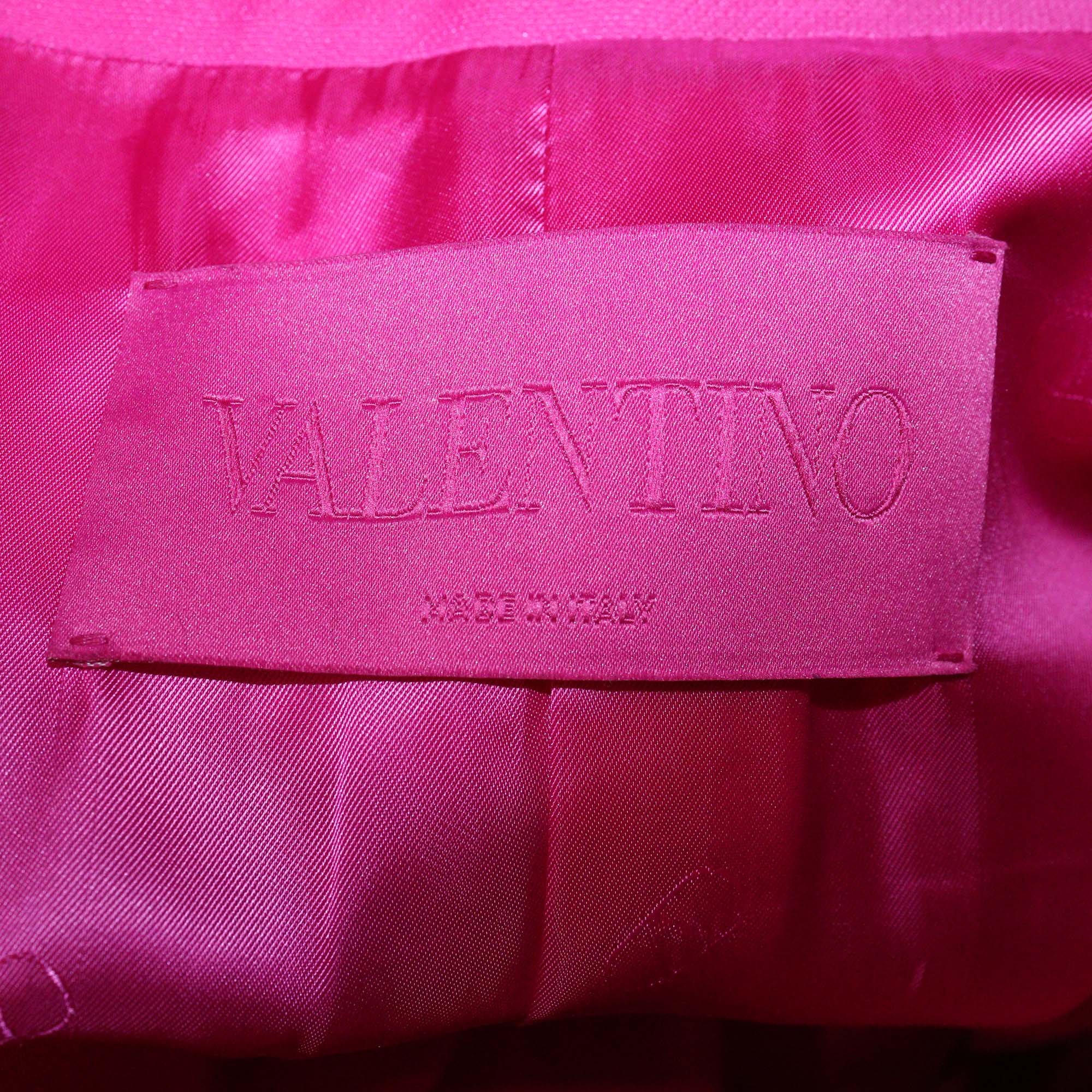 Valentino Fuchsia Silk & Wool Double Breasted Blazer