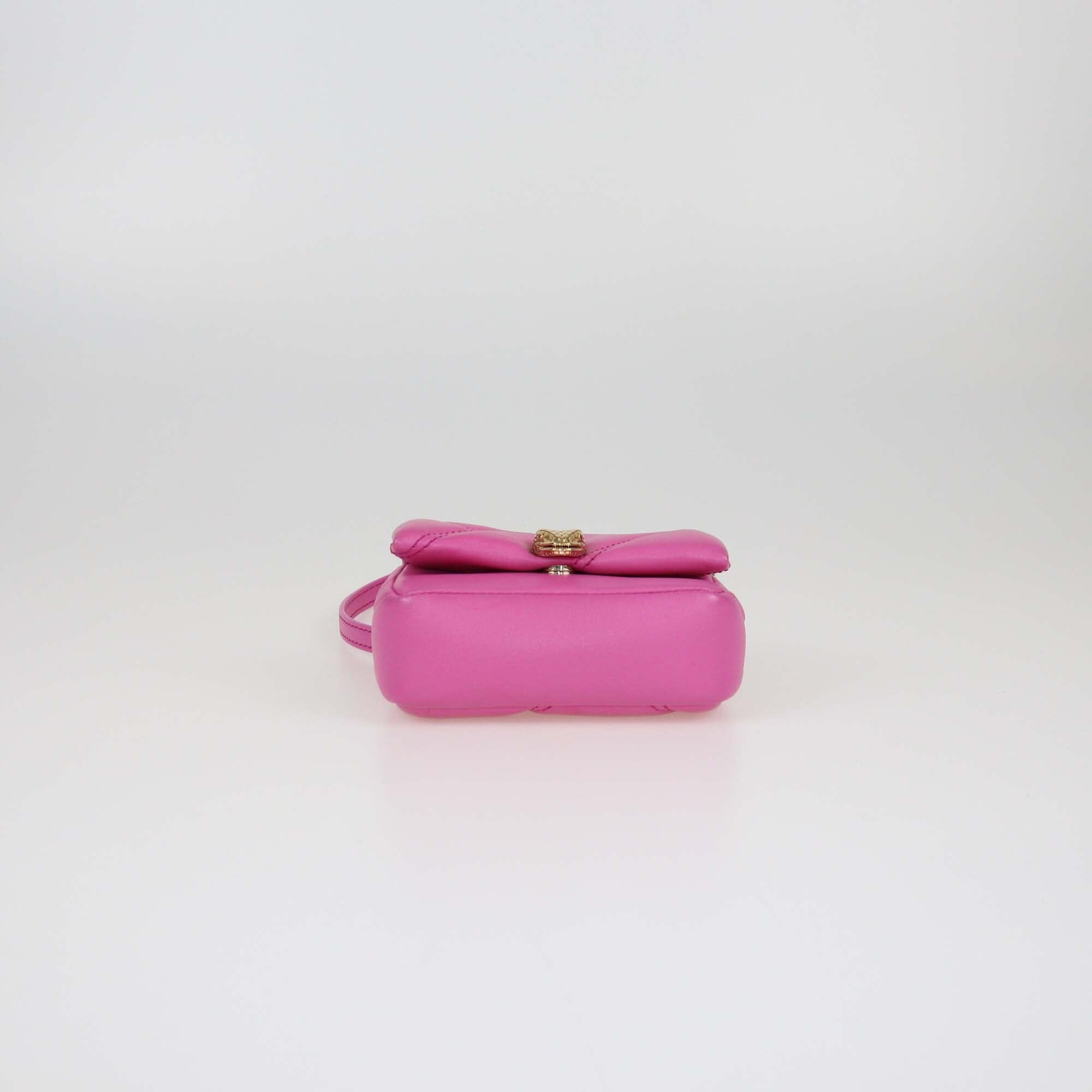 Bvlgari Fuchsia Matelasse Micro Serpenti Cabochon Bag Womens Bvlgari 