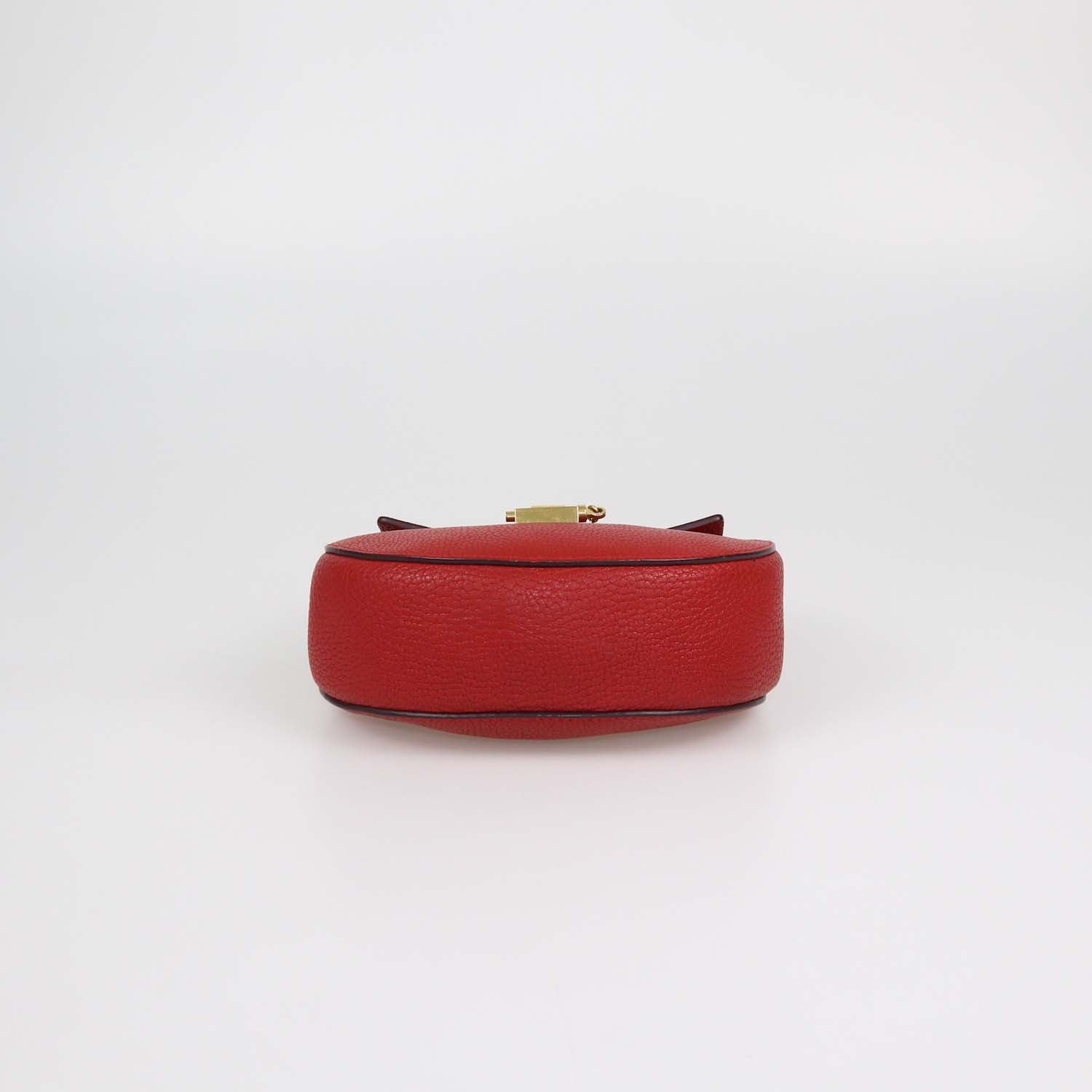 Chloe Red Leather Small Drew Shoulder Bag
