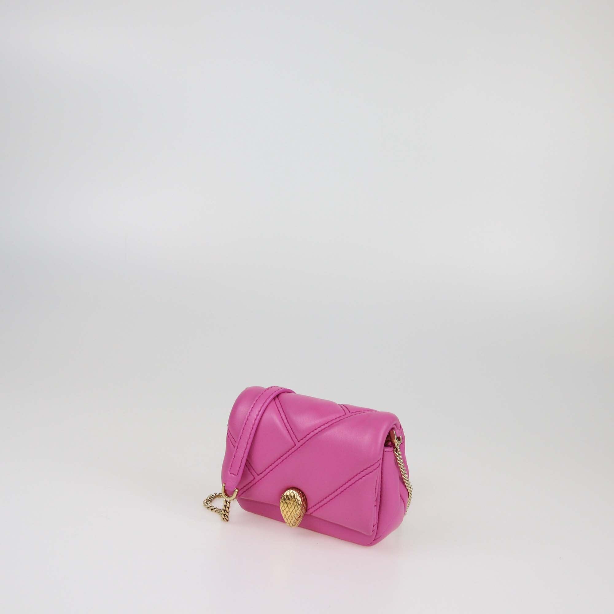 Bvlgari Fuchsia Matelasse Micro Serpenti Cabochon Bag Womens Bvlgari 