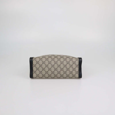 Gucci Beige/Black GG Supreme Canvas Small Padlock Shoulder Bag