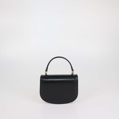 Celine Black Glossy Leather Mini Besace Clea Bag