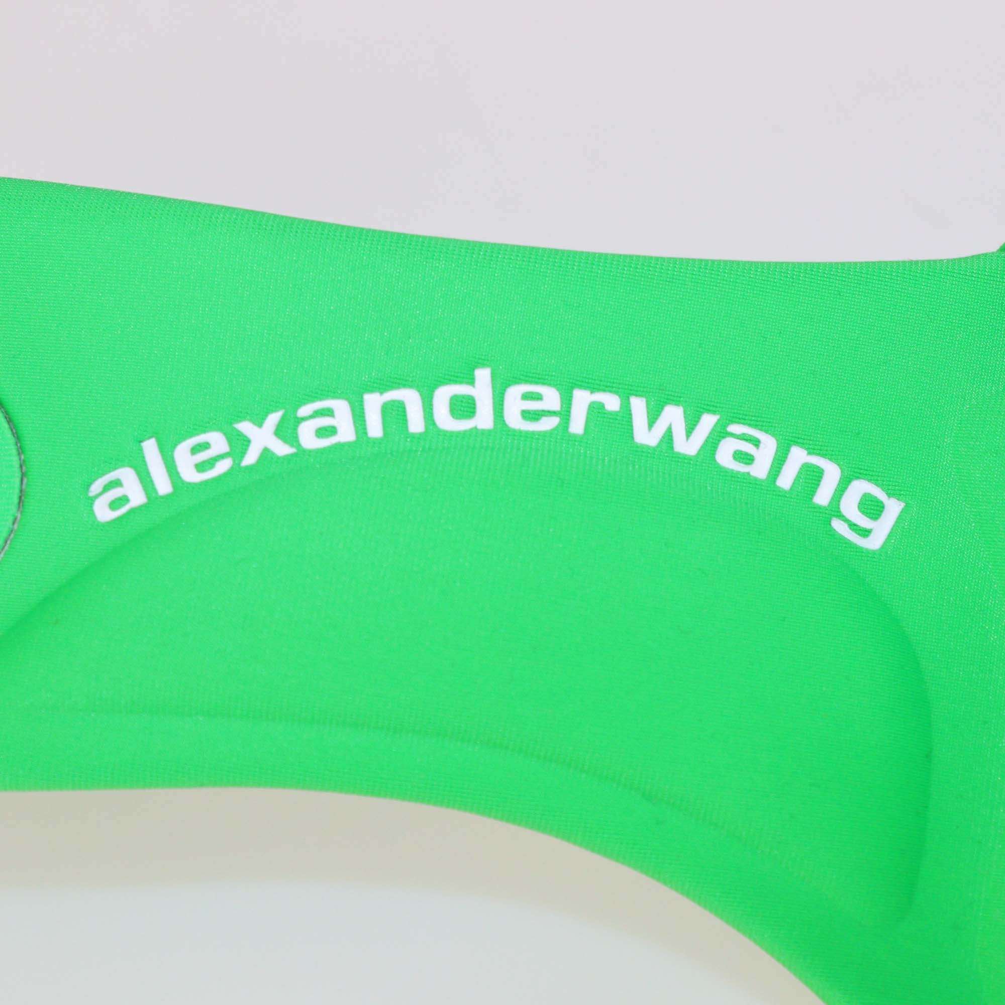 Alexander Wang Neon Green Neoprene Dahlia Sandals