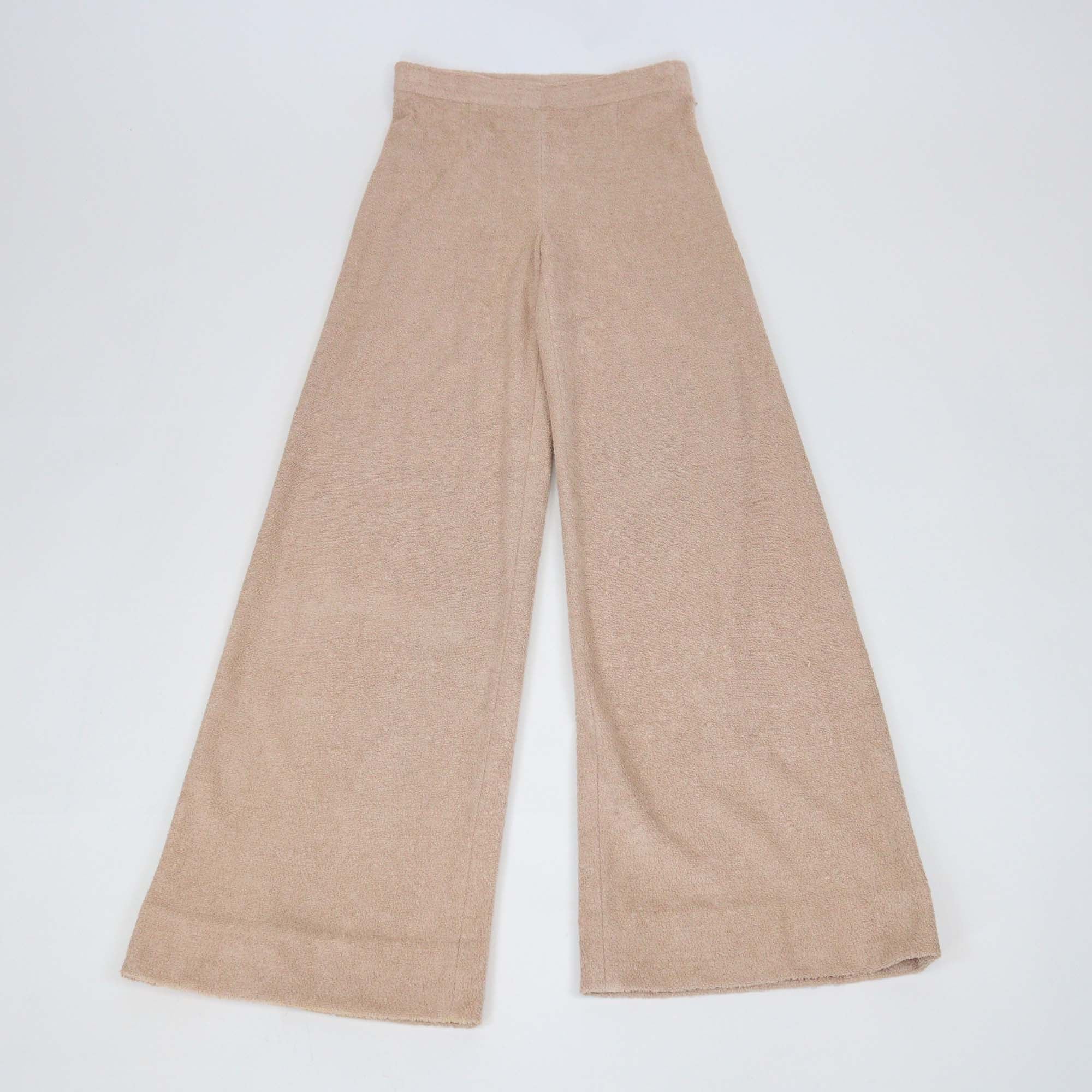 Loro Piana Beige Linen Cotton Blend Domaso Terry Pants
