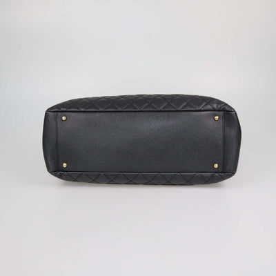 Chanel Black Quilted Caviar Leather XL Grand Shopping Tote