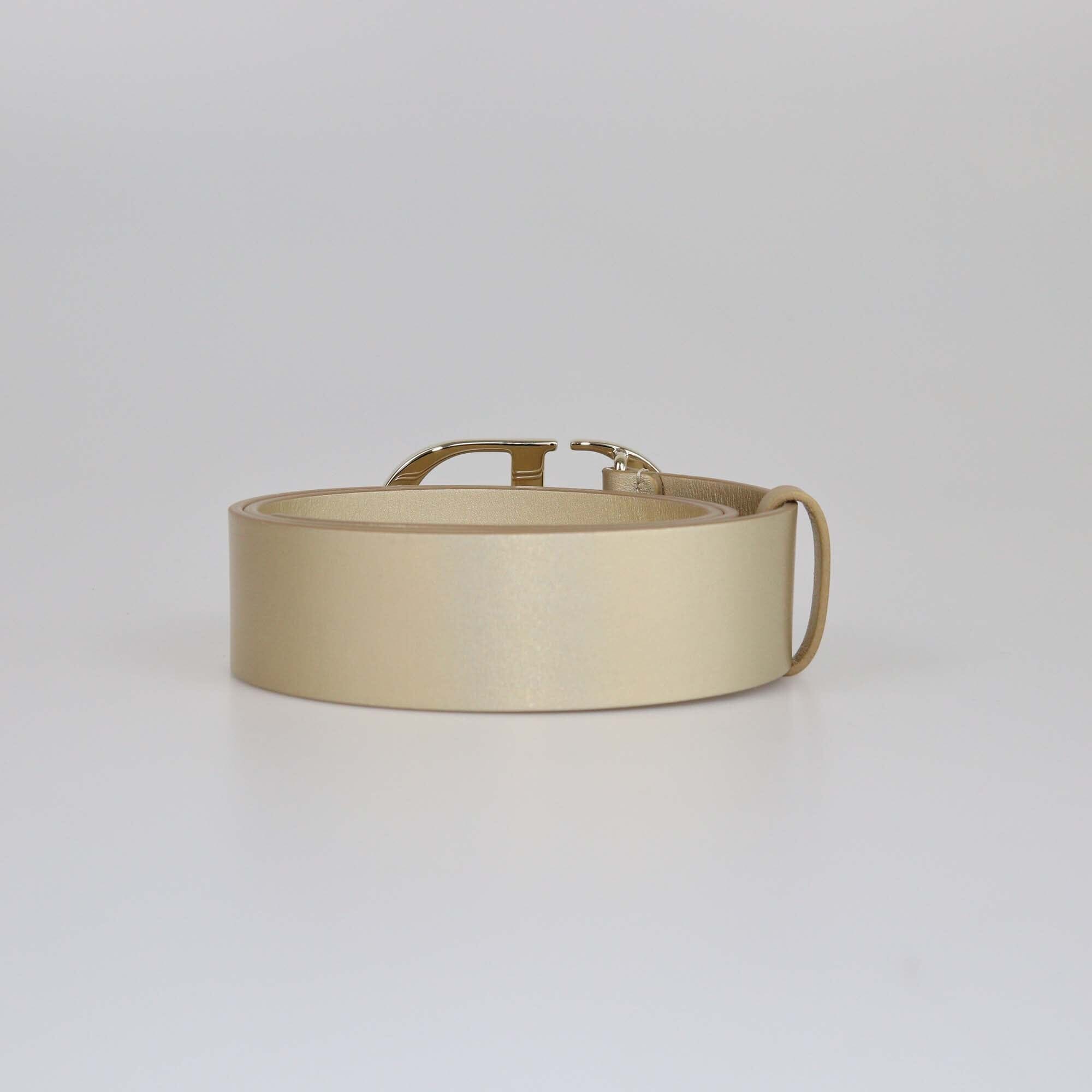 Christian Dior Gold CD Buckle Belt Womens Christian Dior 