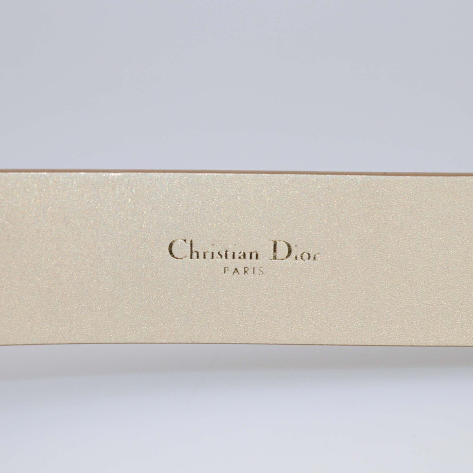 Christian Dior Gold CD Buckle Belt Womens Christian Dior 