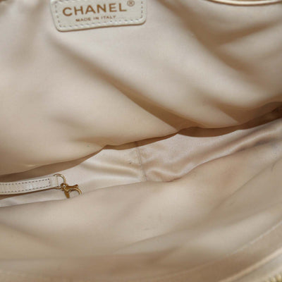 Chanel Cream Quilted Caviar Leather Grand Shopping Tote