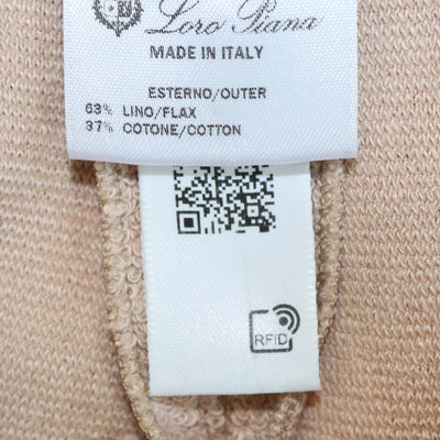Loro Piana Beige Linen Cotton Blend Domaso Terry Pants