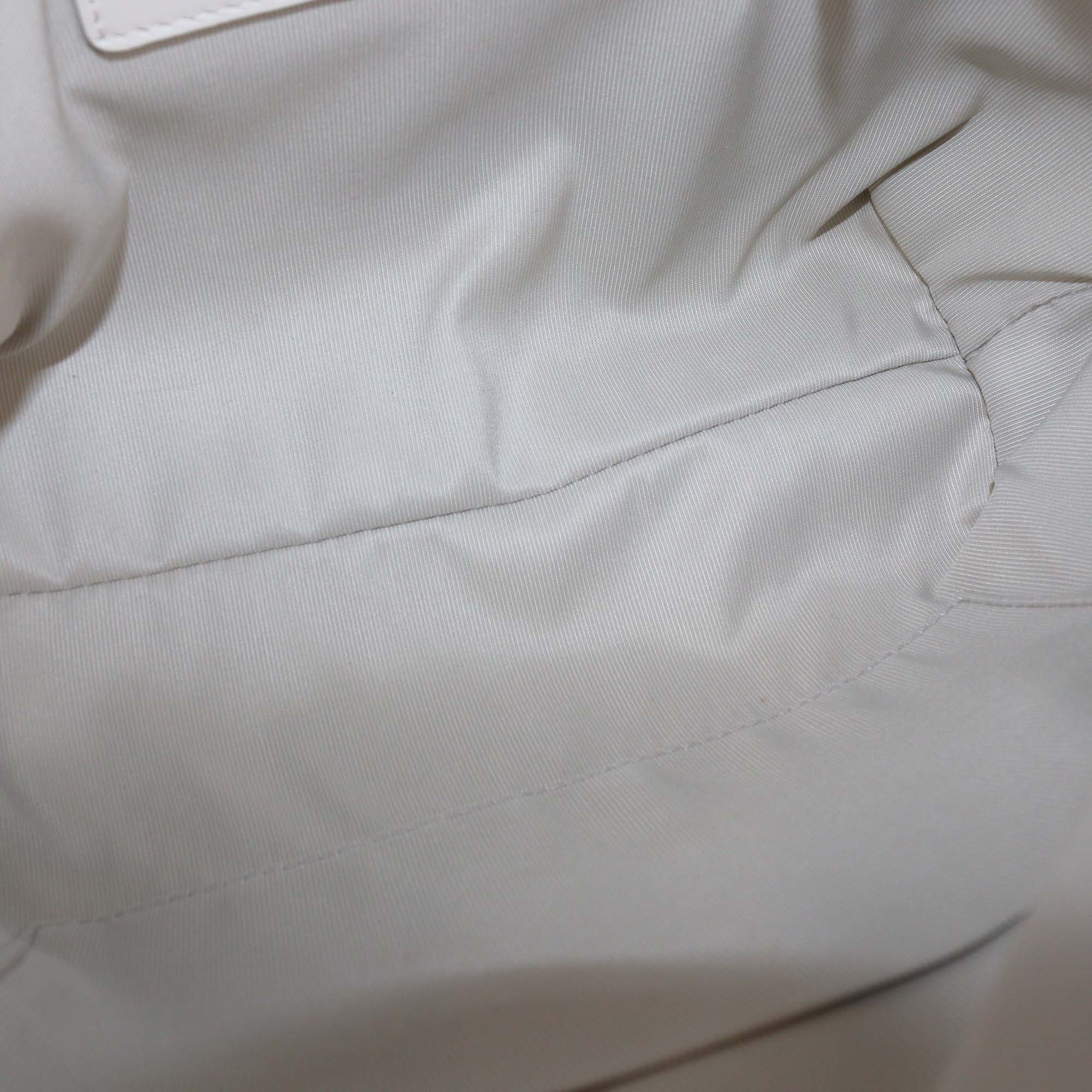 Furla Off White Leather Gathered Daisy Clutch