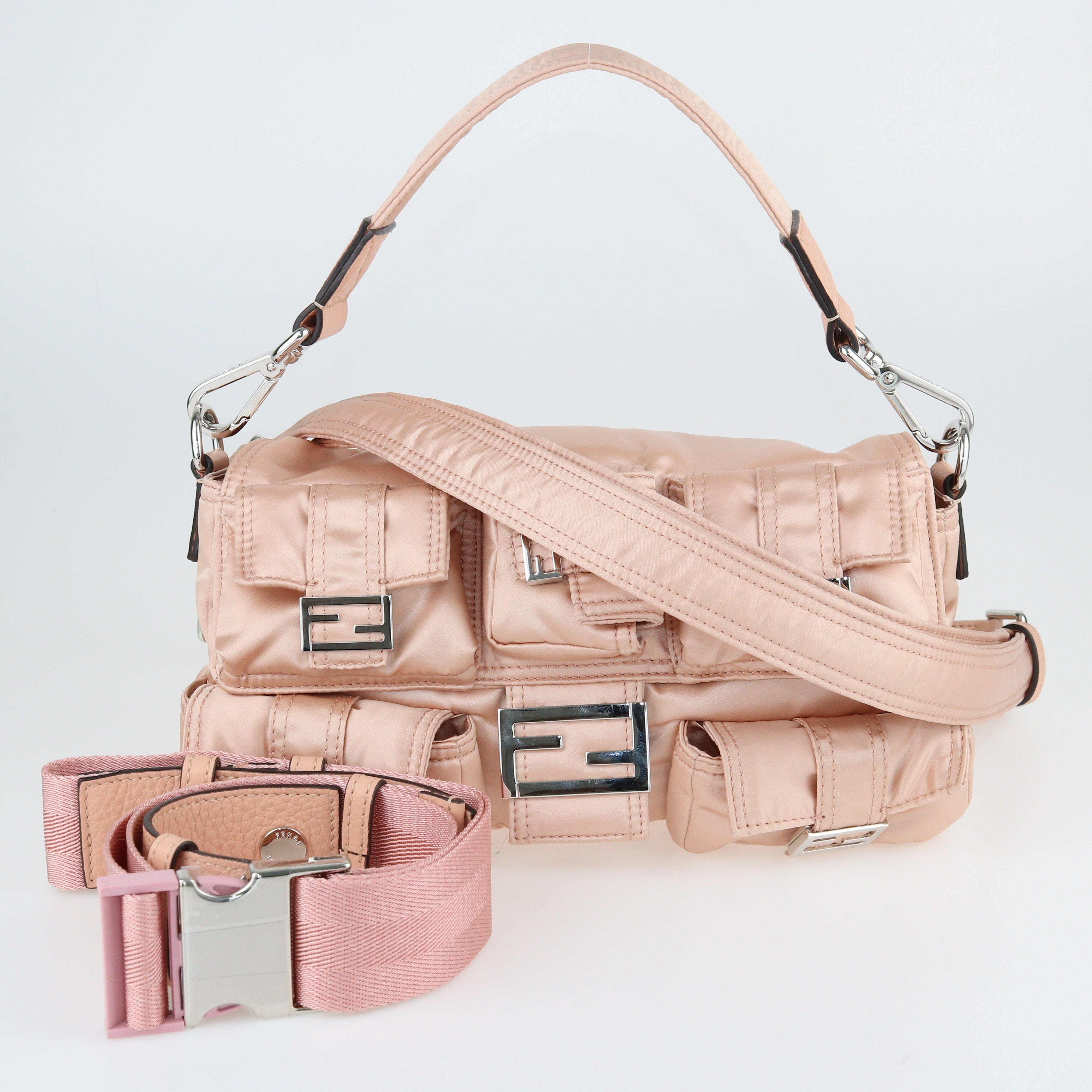 Pink Multipocket Baguette Bag Bags Fendi 