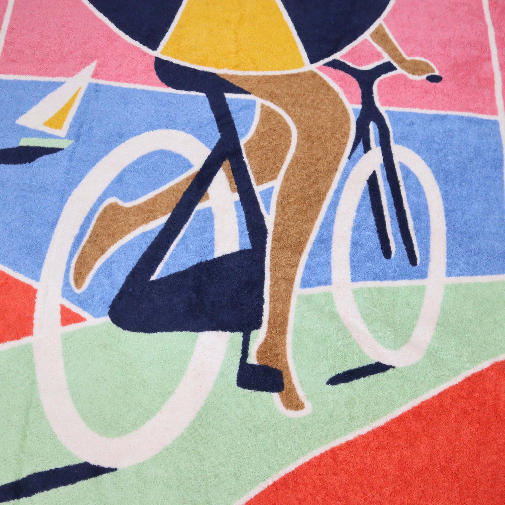 Hermes Multicolor Terry Cloth La Route Des Plages Beach Towel