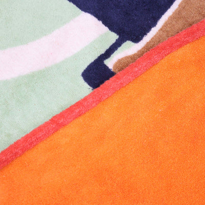 Hermes Multicolor Terry Cloth La Route Des Plages Beach Towel
