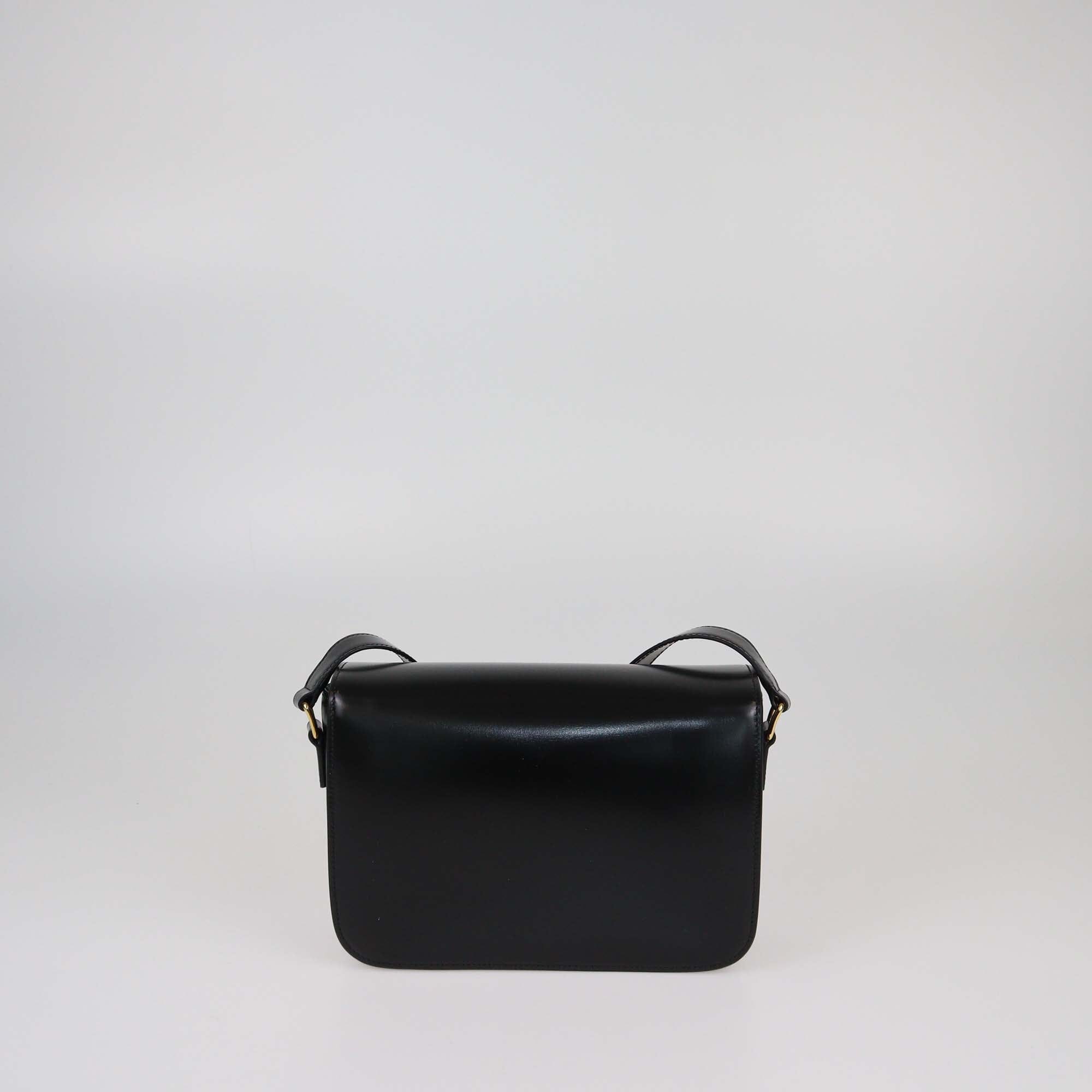 Celine Black Classique Triomphe Shoulder Bag Womens Celine 