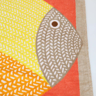 Hermes Multicolor Terry Cloth Poisson Natte Beach Towel