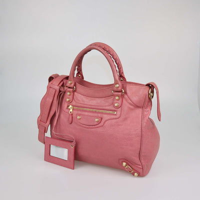 Balenciaga Pink Leather GRH Velo Bag