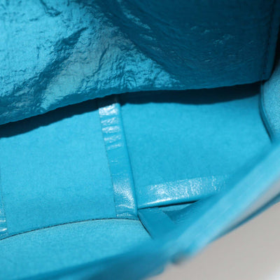 Bottega Veneta Teal Blue Intreccio Leather Mini Cassette Shoulder Bag