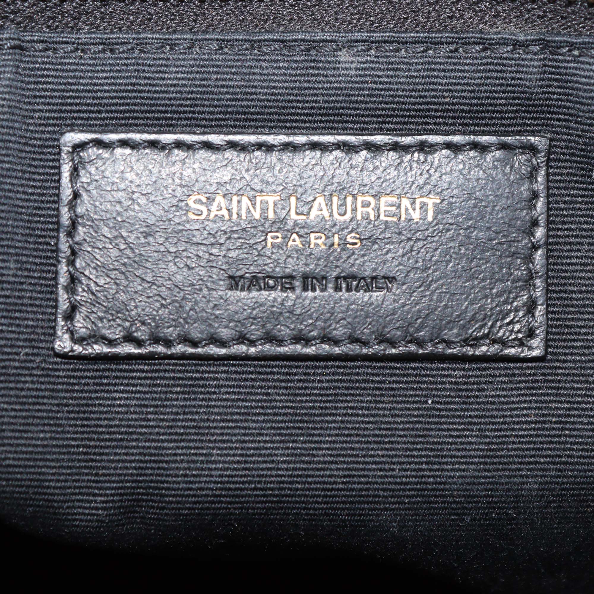 Saint Laurent Brown Chevron Suede Medium Niki Shoulder Bag