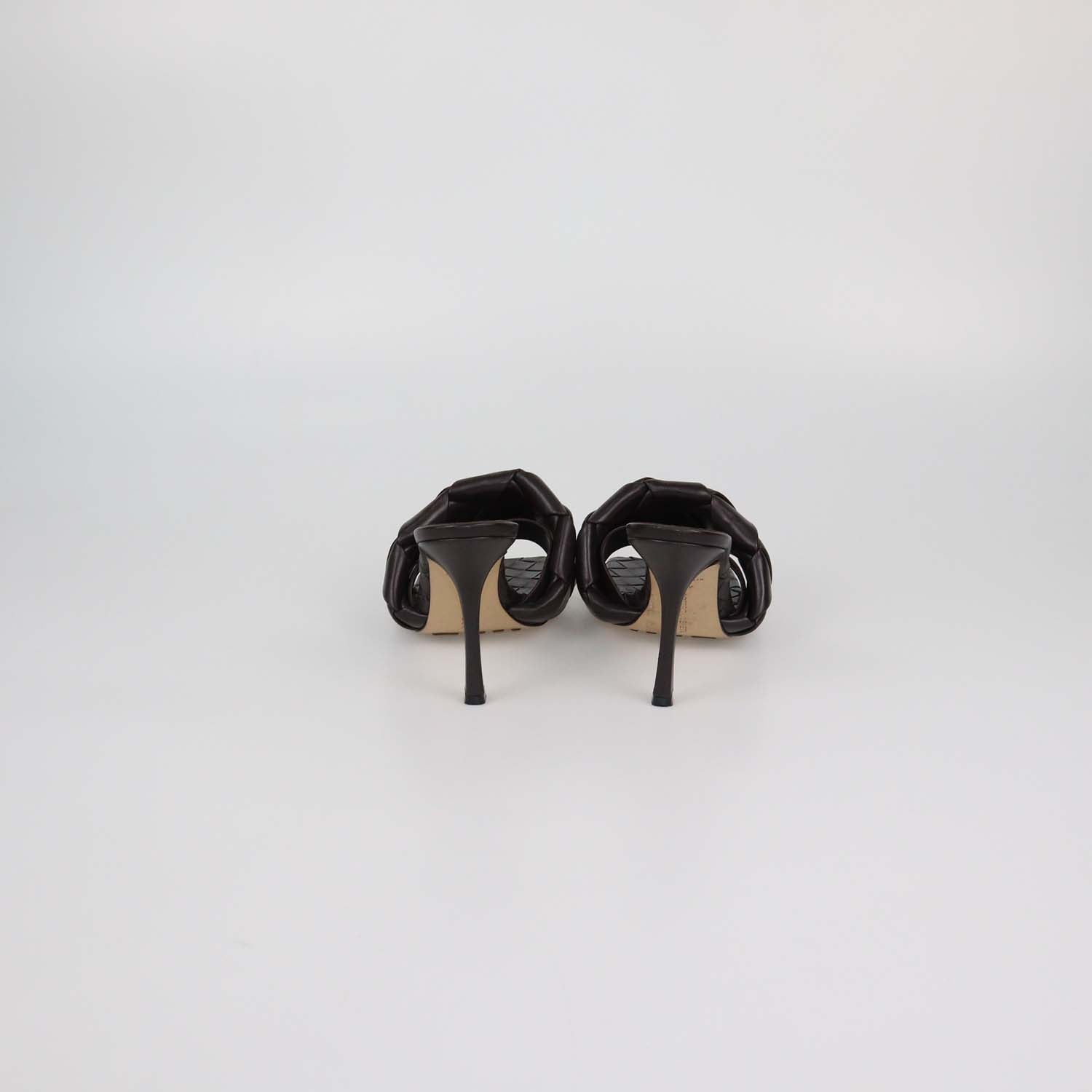 Bottega Veneta Dark Brown Intrecciato Leather Lido Slide Sandals
