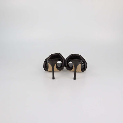 Bottega Veneta Dark Brown Intrecciato Leather Lido Slide Sandals