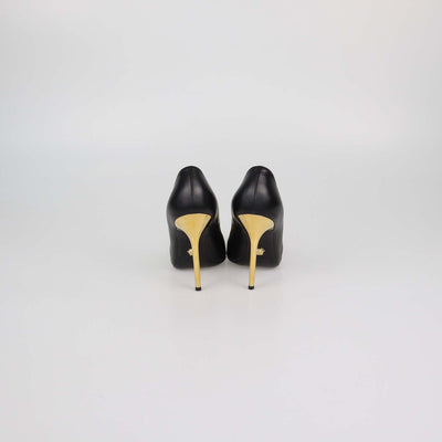 Versace Black Leather Medusa Pumps