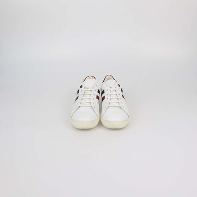 Moncler White Leather Low Top Sneakers