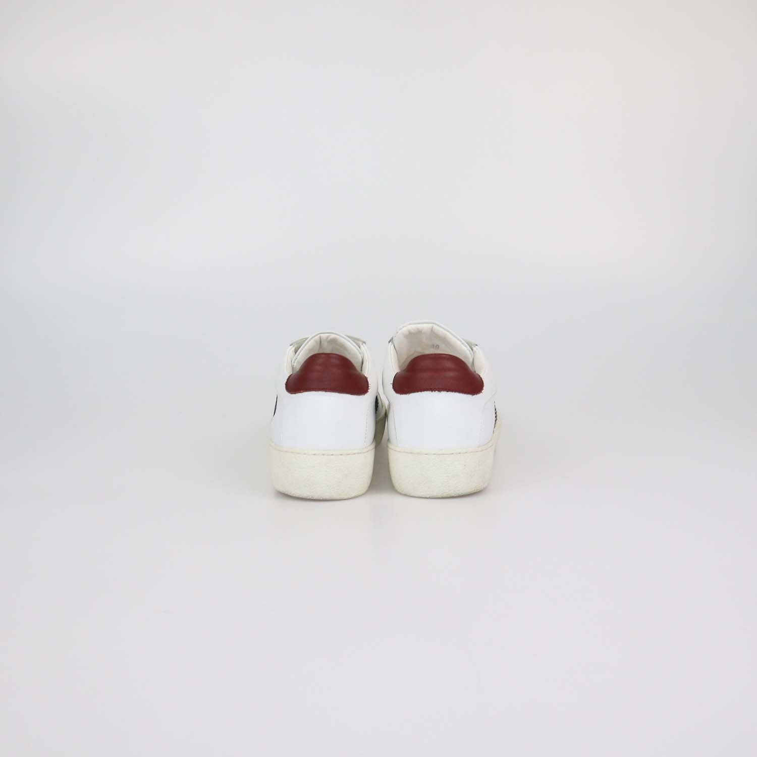 Moncler White Leather Low Top Sneakers