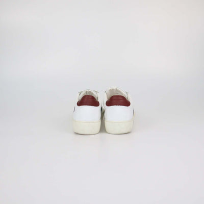 Moncler White Leather Low Top Sneakers