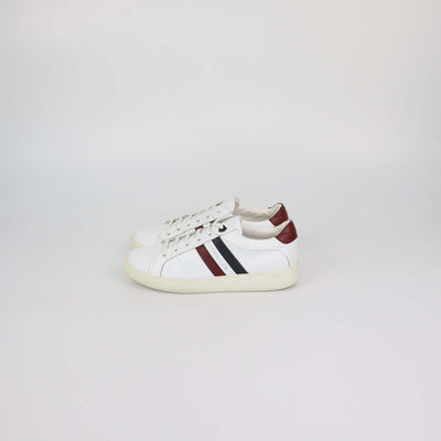 Moncler White Leather Low Top Sneakers