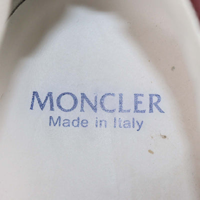 Moncler White Leather Low Top Sneakers