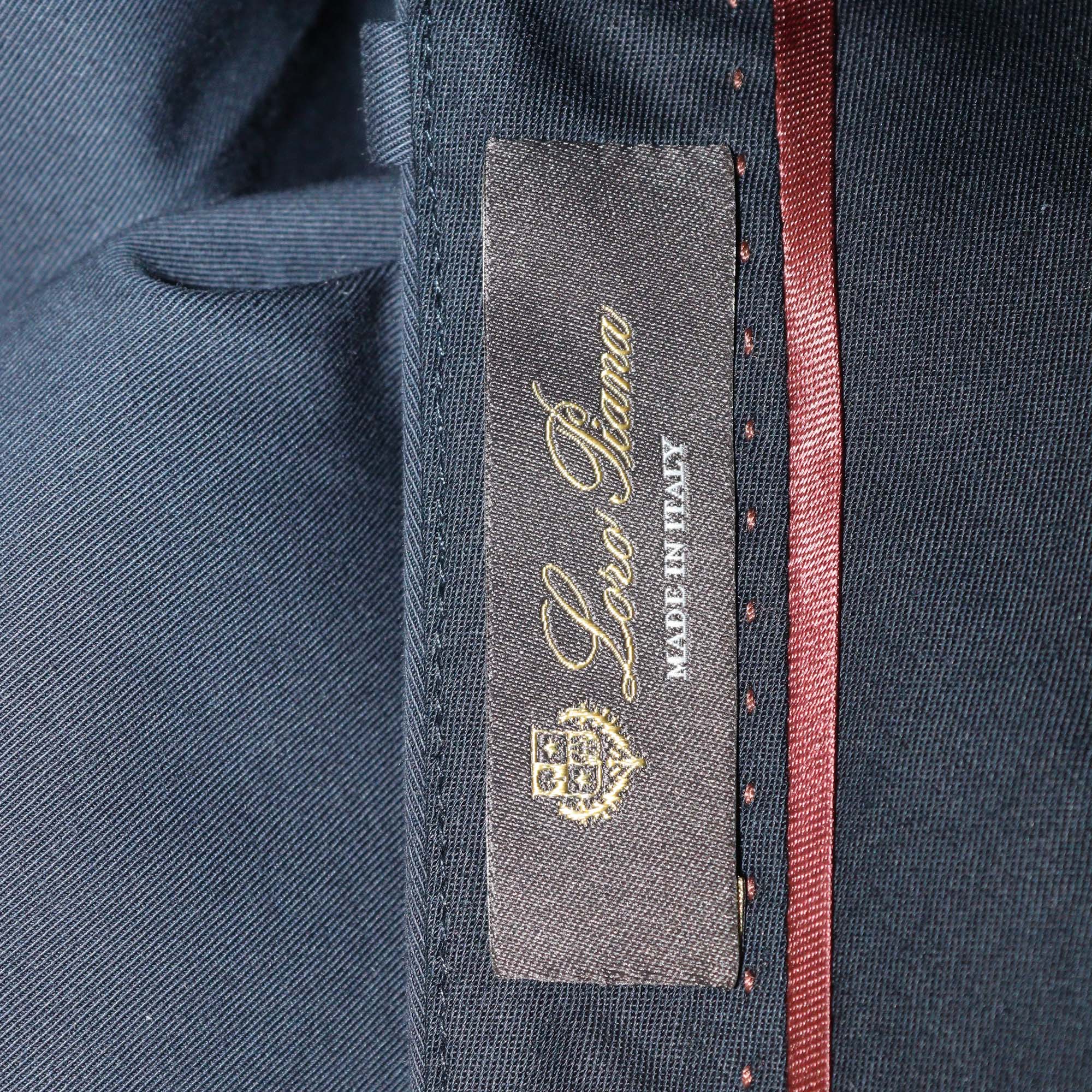 Loro Piana Navy Blue Cotton Pants