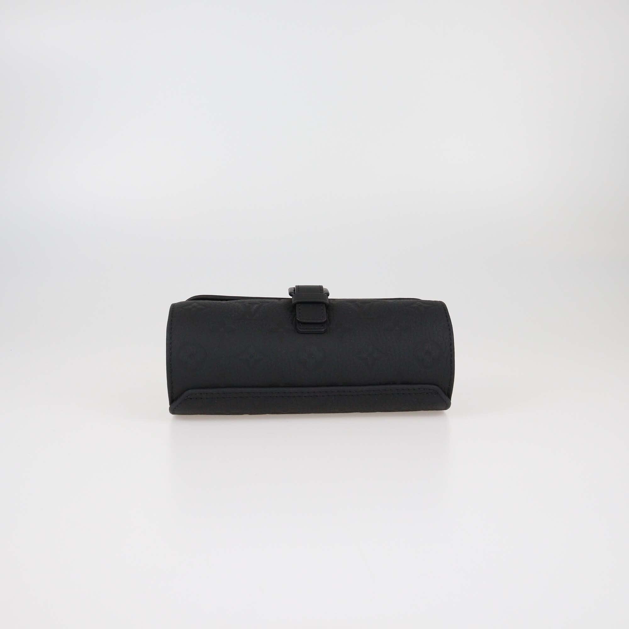 Louis Vuitton Black Monogram Empreinte 3 Watch Case Womens Louis Vuitton 