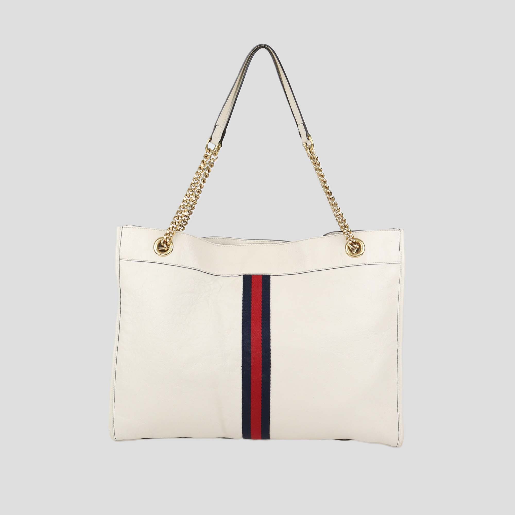Gucci Off White Leather Large Rajah Tote