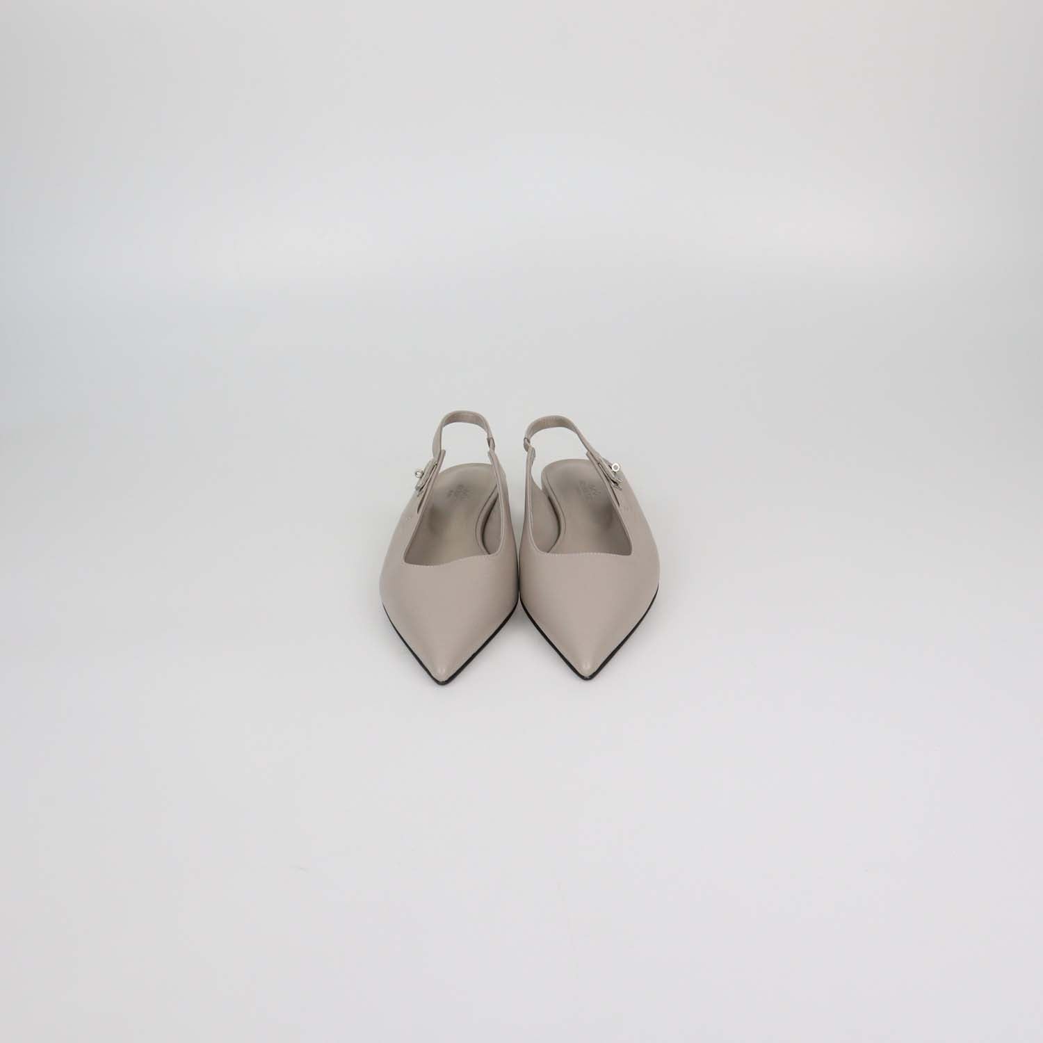 Hermes Beige Nomade Leather Lovely Slingback Pumps