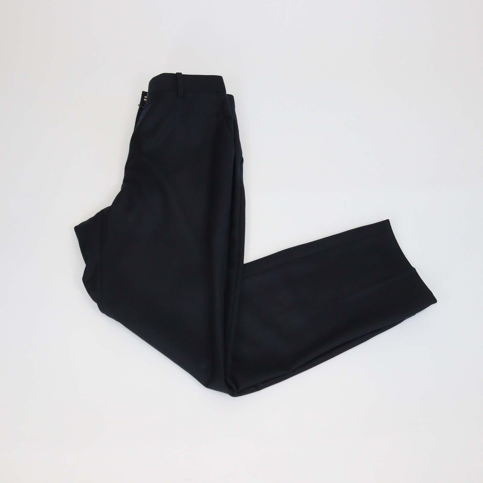 Loro Piana Dark Blue Wool Cashmere Blend Dermot Straight Fit Trouser