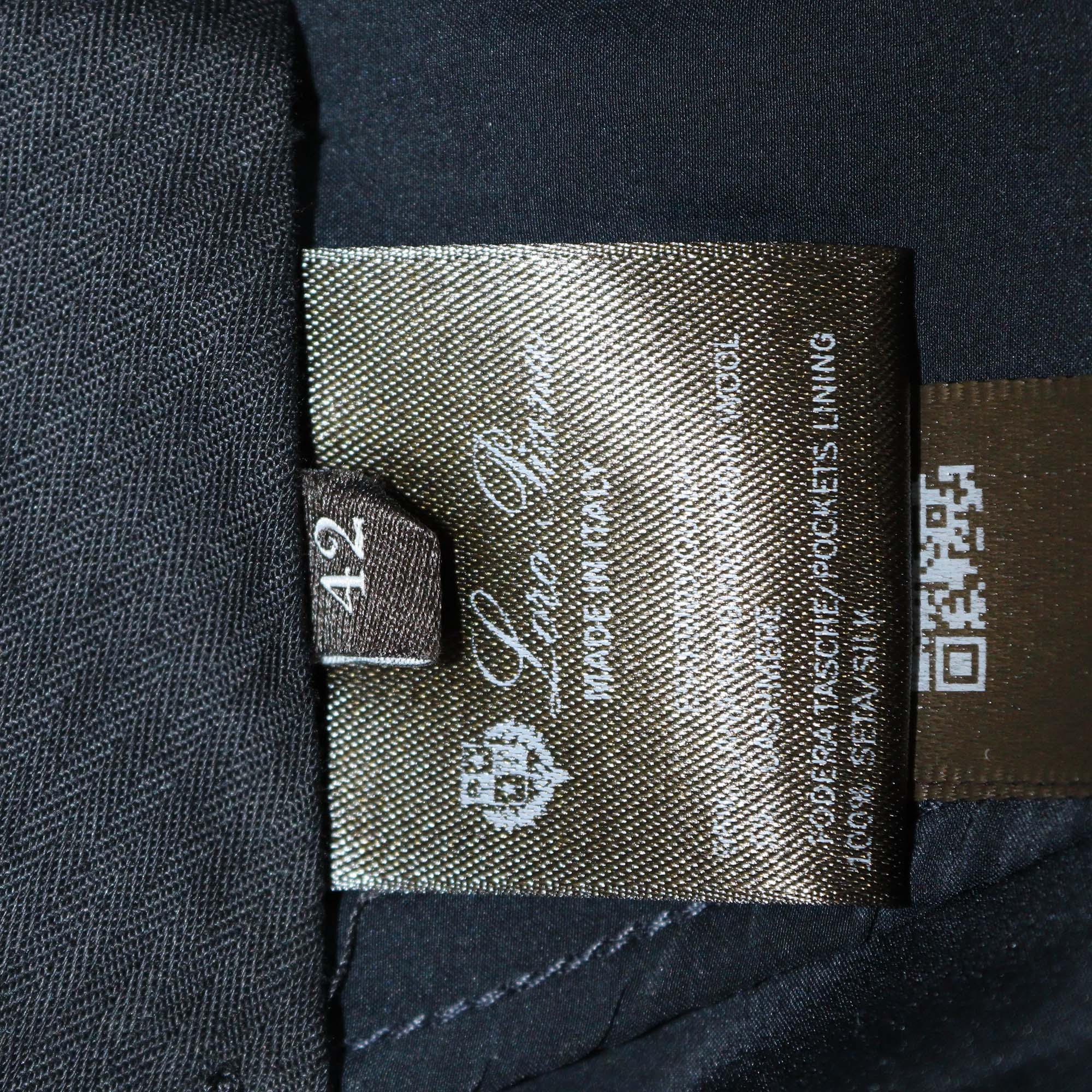 Loro Piana Dark Blue Wool Cashmere Blend Dermot Straight Fit Trouser