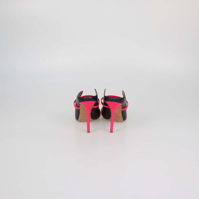 Malone Souliers Charcoal Black/Neon Pink Leather Maureen Mules