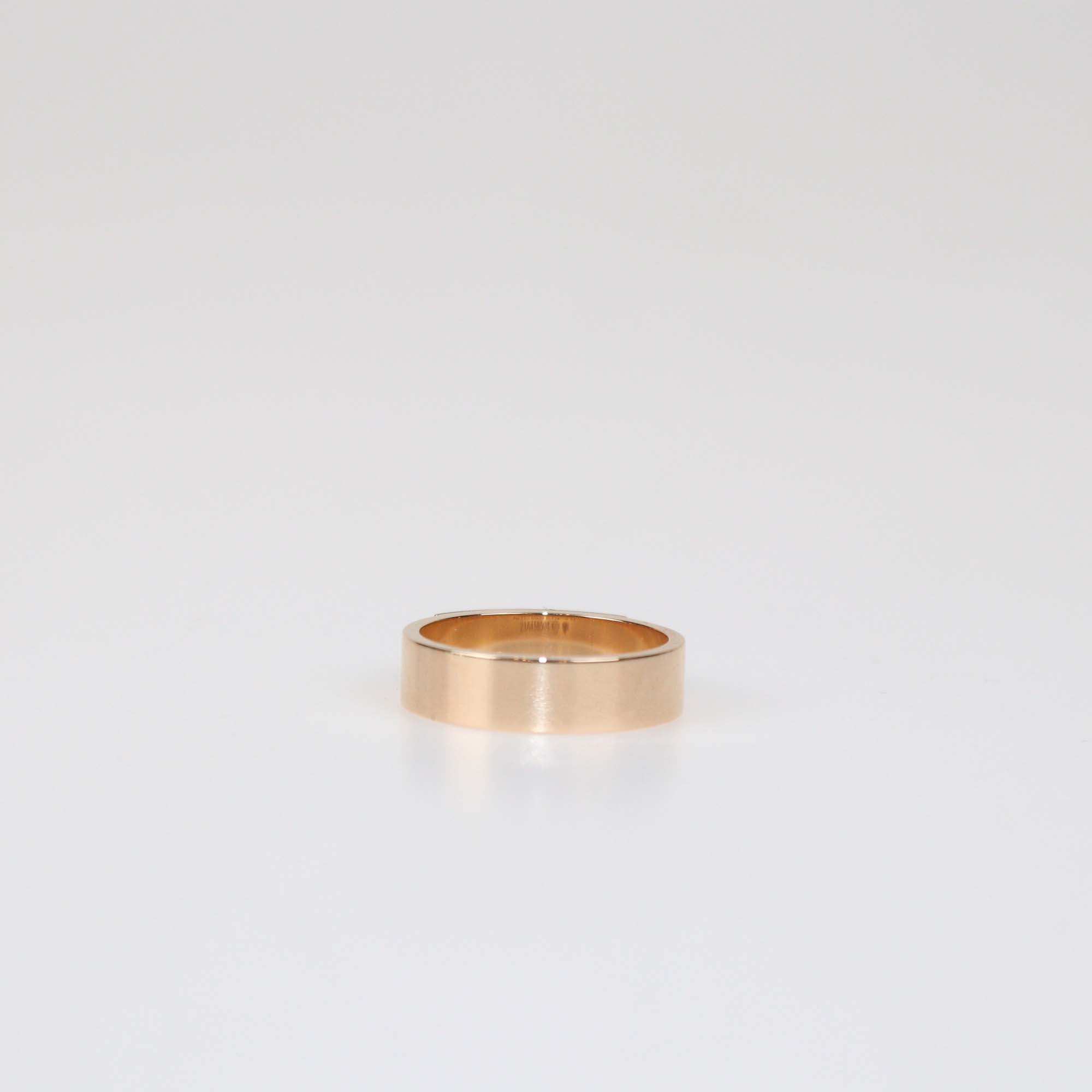 Hermes Kelly Diamond 18k Rose Gold Ring Size 53