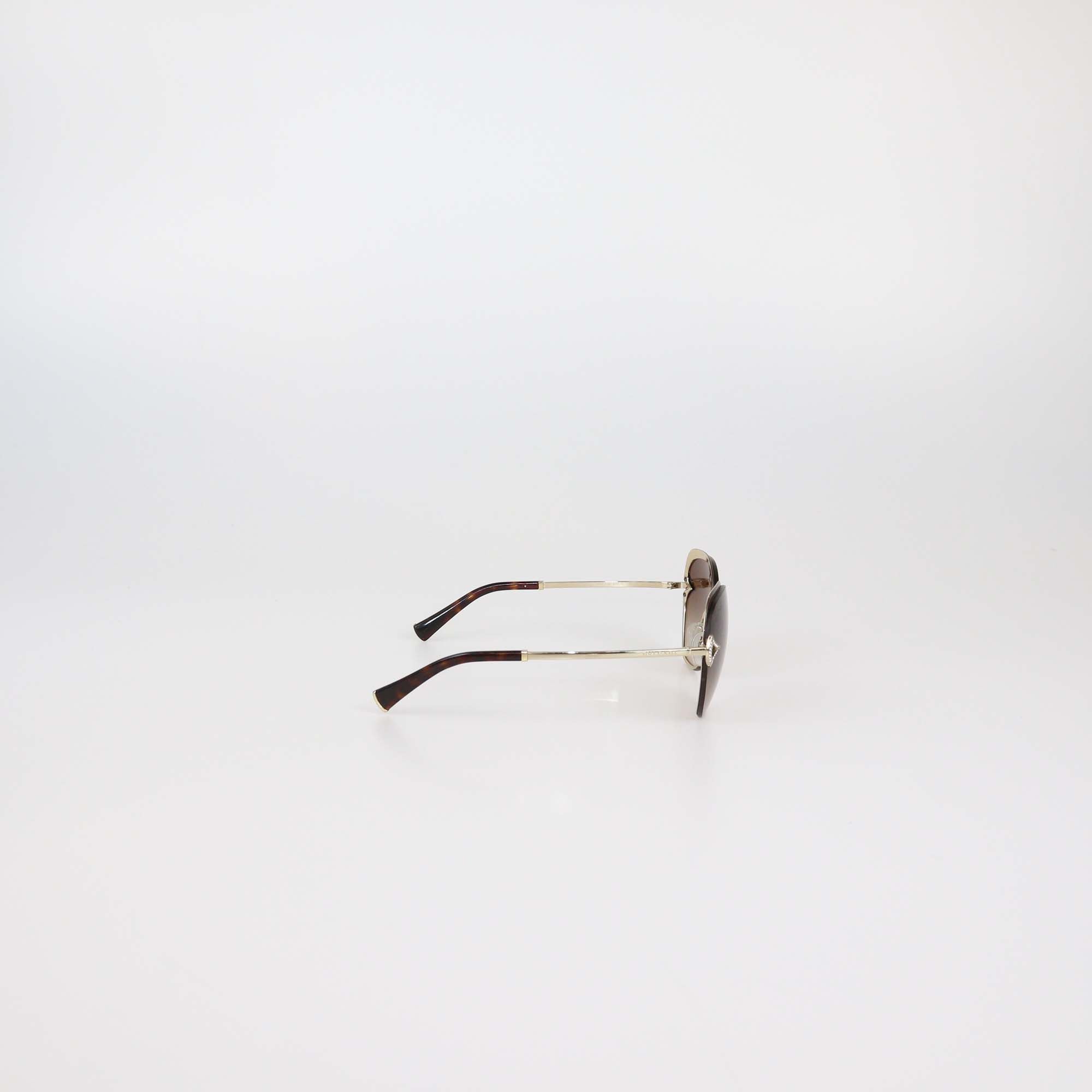 Bvlgari Brown Gradient Round Sunglasses