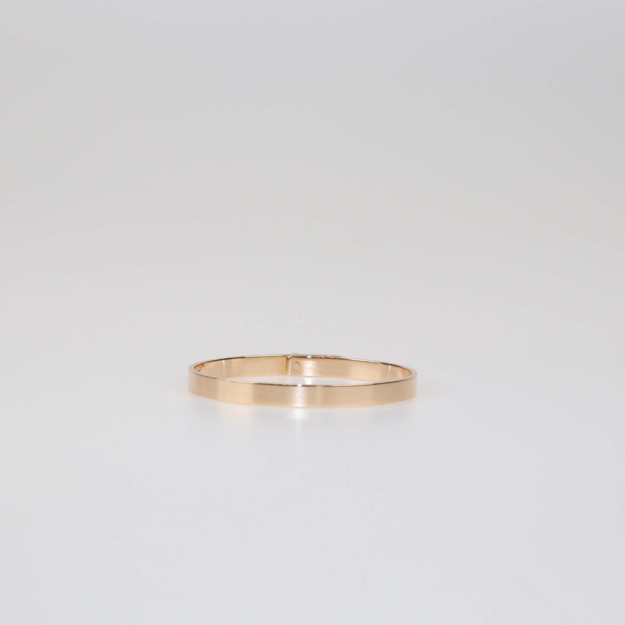 Hermes Kelly Diamond 18k Rose Gold Bracelet