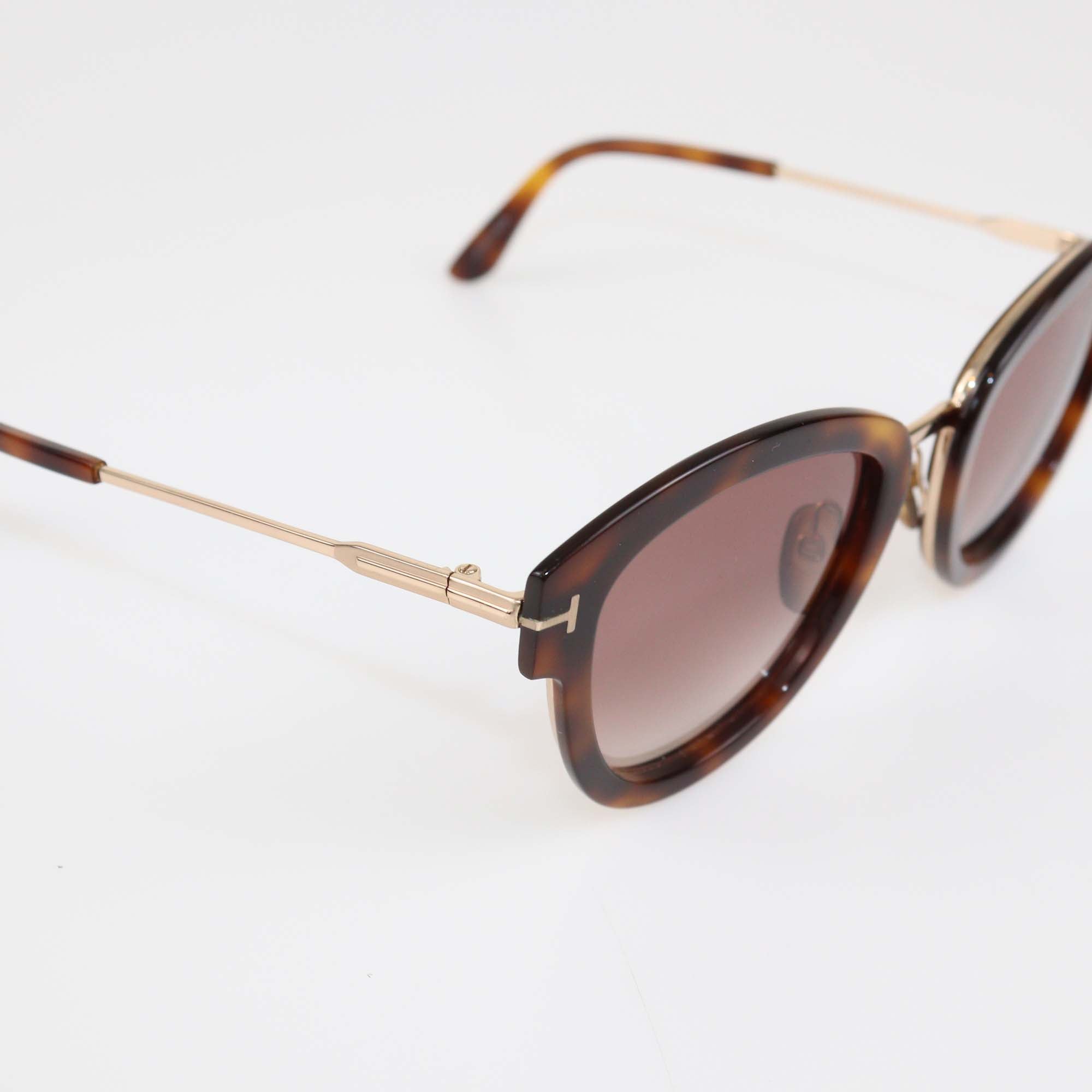 Tom Ford Brown Tortoise Gradient Mia-02 Sunglasses