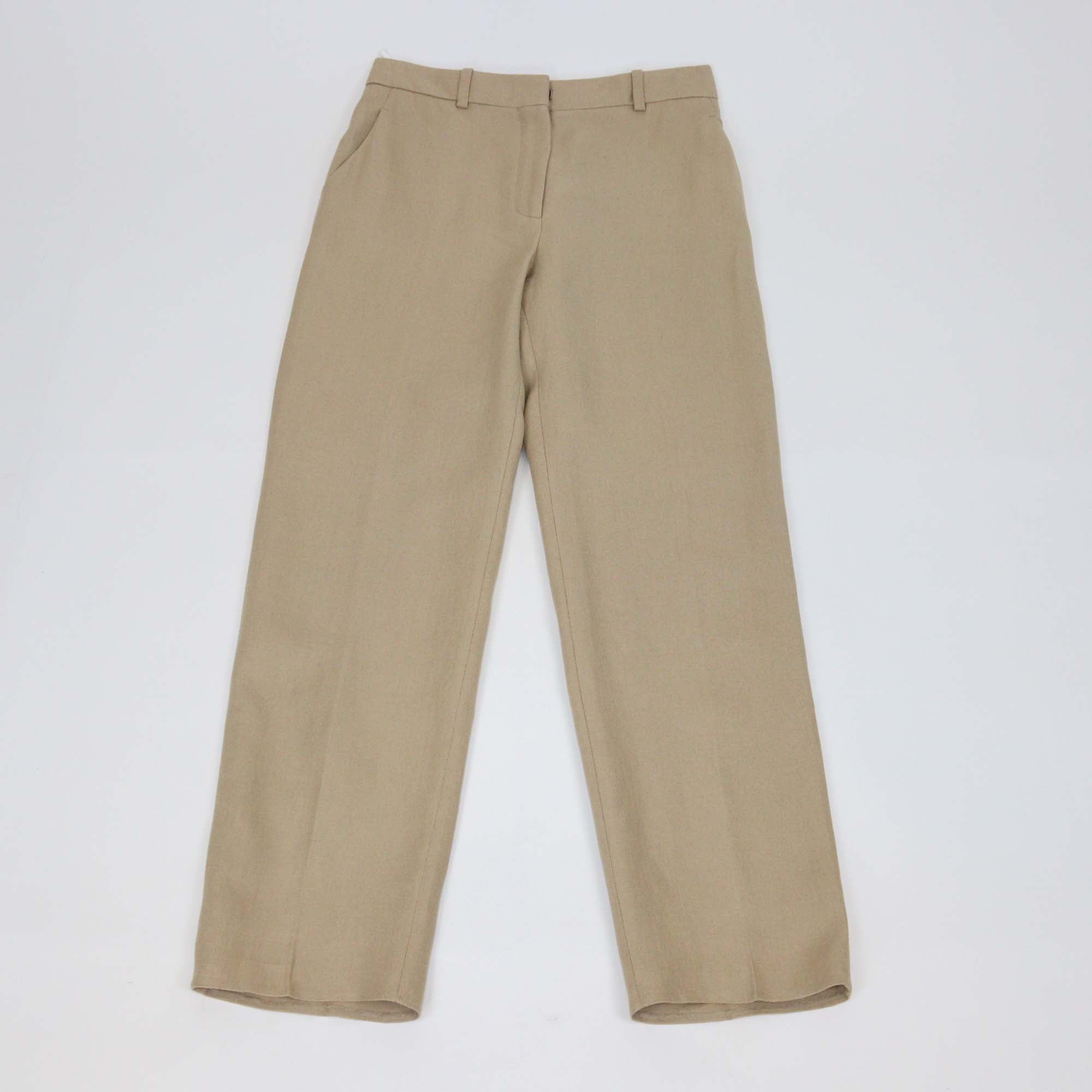 Loro Piana Beige Linen Neo Derk Straight Fit Trouser
