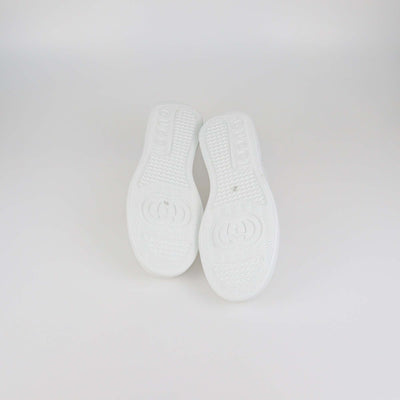 Gucci White/Blue Leather GG Web Chunky Sneakers