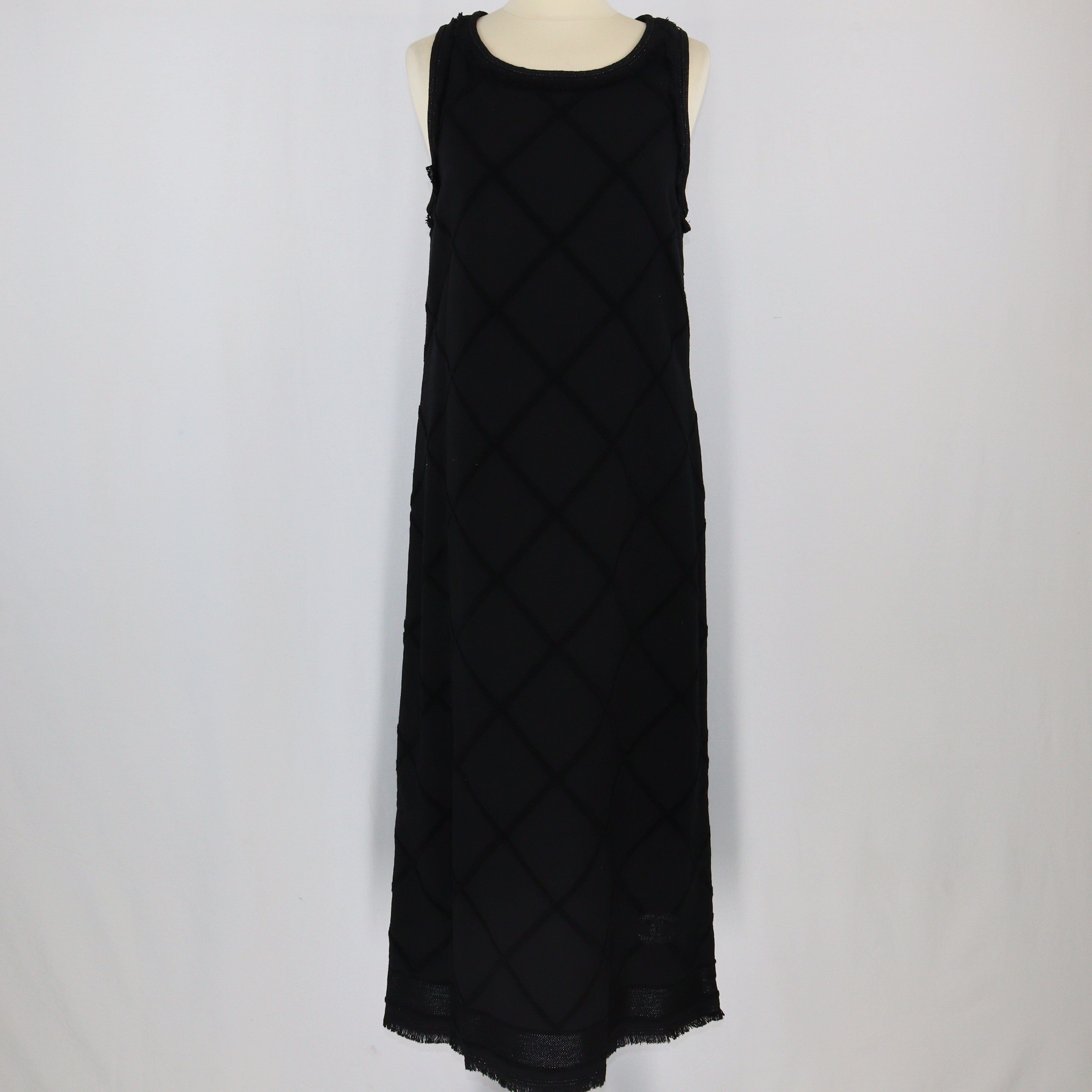 Black Sleeveless Maxi Dress Clothings Chanel 