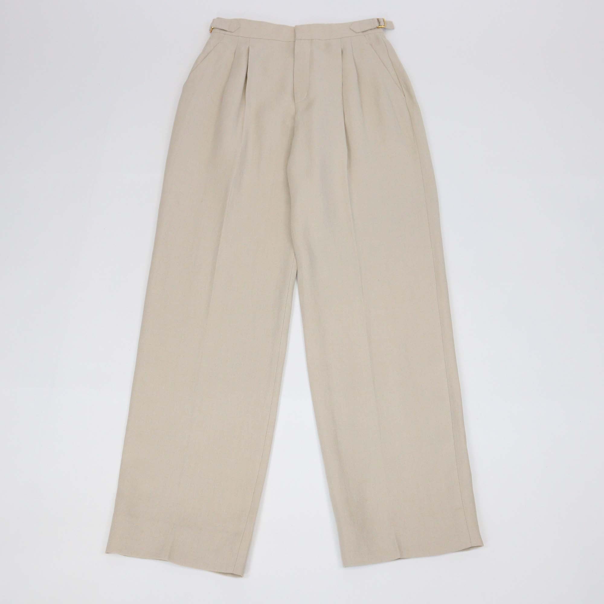 Loro Piana Sunlit Cream Linen Malik Trouser